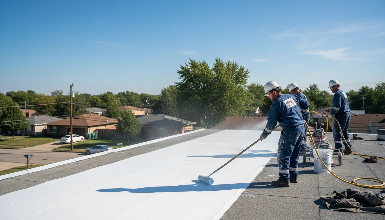 Commercial roof coating in Ozark, IL near me